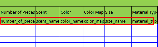 Fill in the variation theme information