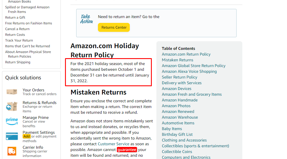 Amazon Extends Holiday Returns Period Yet Again