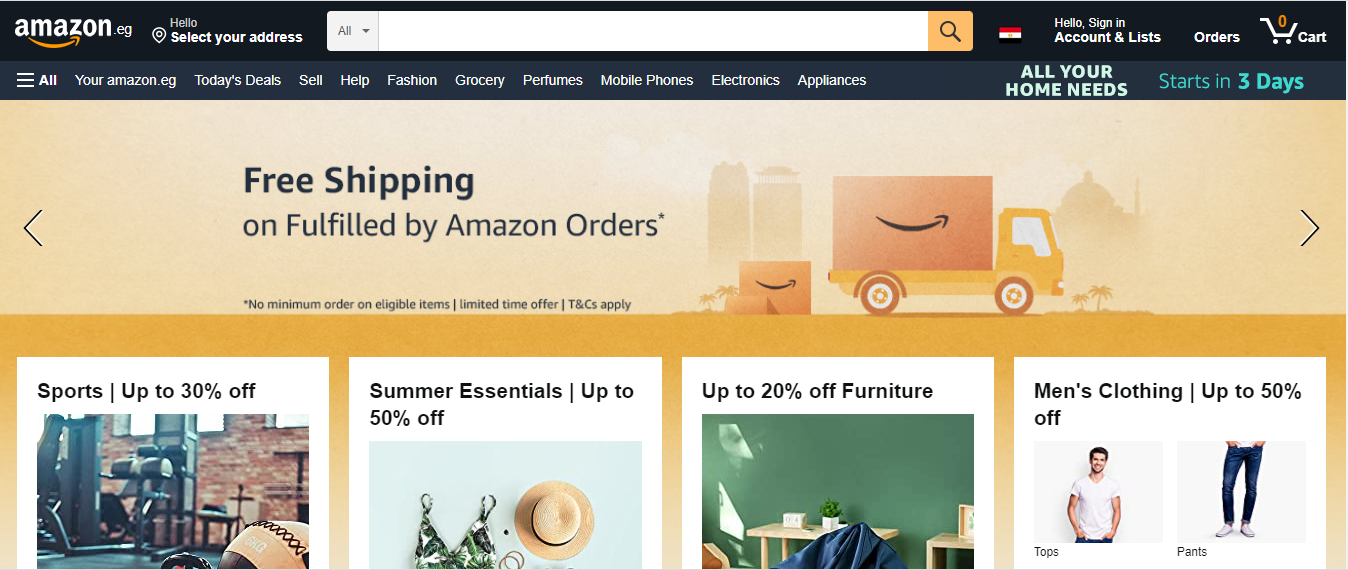 Amazon Launches in Egypt