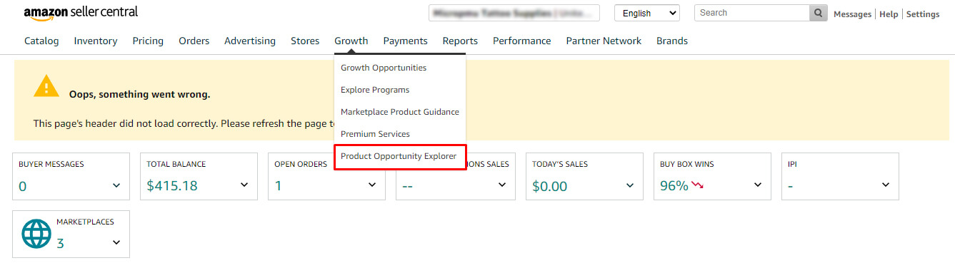 Product Opportunity Explorer tool