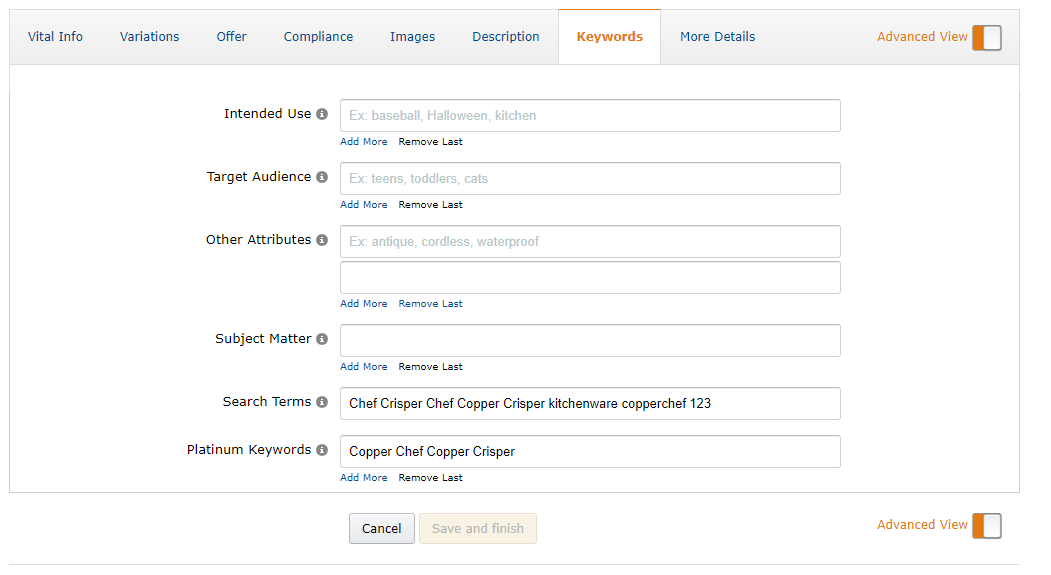 How to optimize Amazon backend search terms