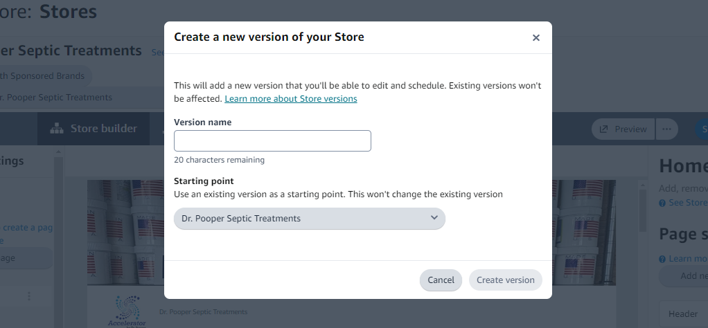 Amazon storefront creation and optimization